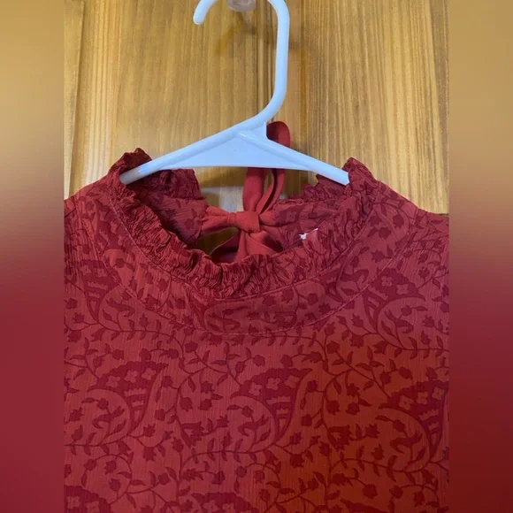 NWT XS Long Sleeve Red Cleobella Mini Dress - Picture 5 of 8